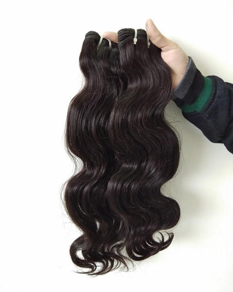 Natural Color Body Wave Indian Human Hair Extensions