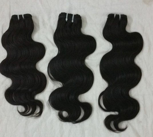 Natural Color Body Wave Indian Human Hair Extensions