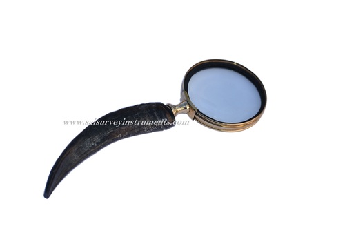 Brown Wooden Handle Brass Made Magnifying Glass