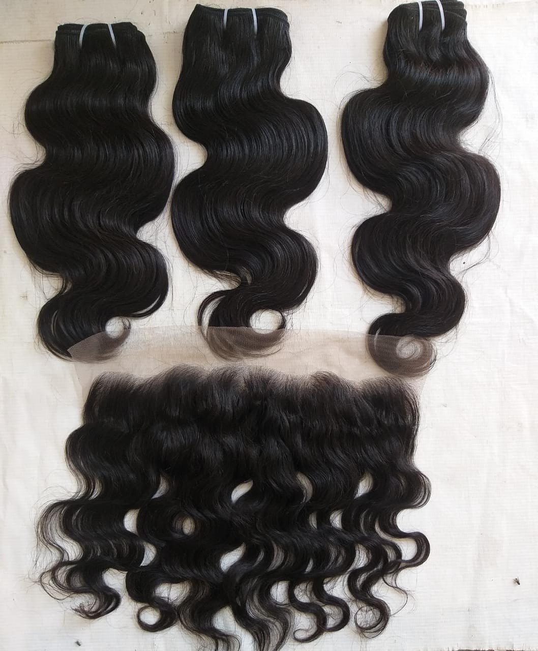 Indian Body Wave Hair Weave Wefts Natural Black Human Hair