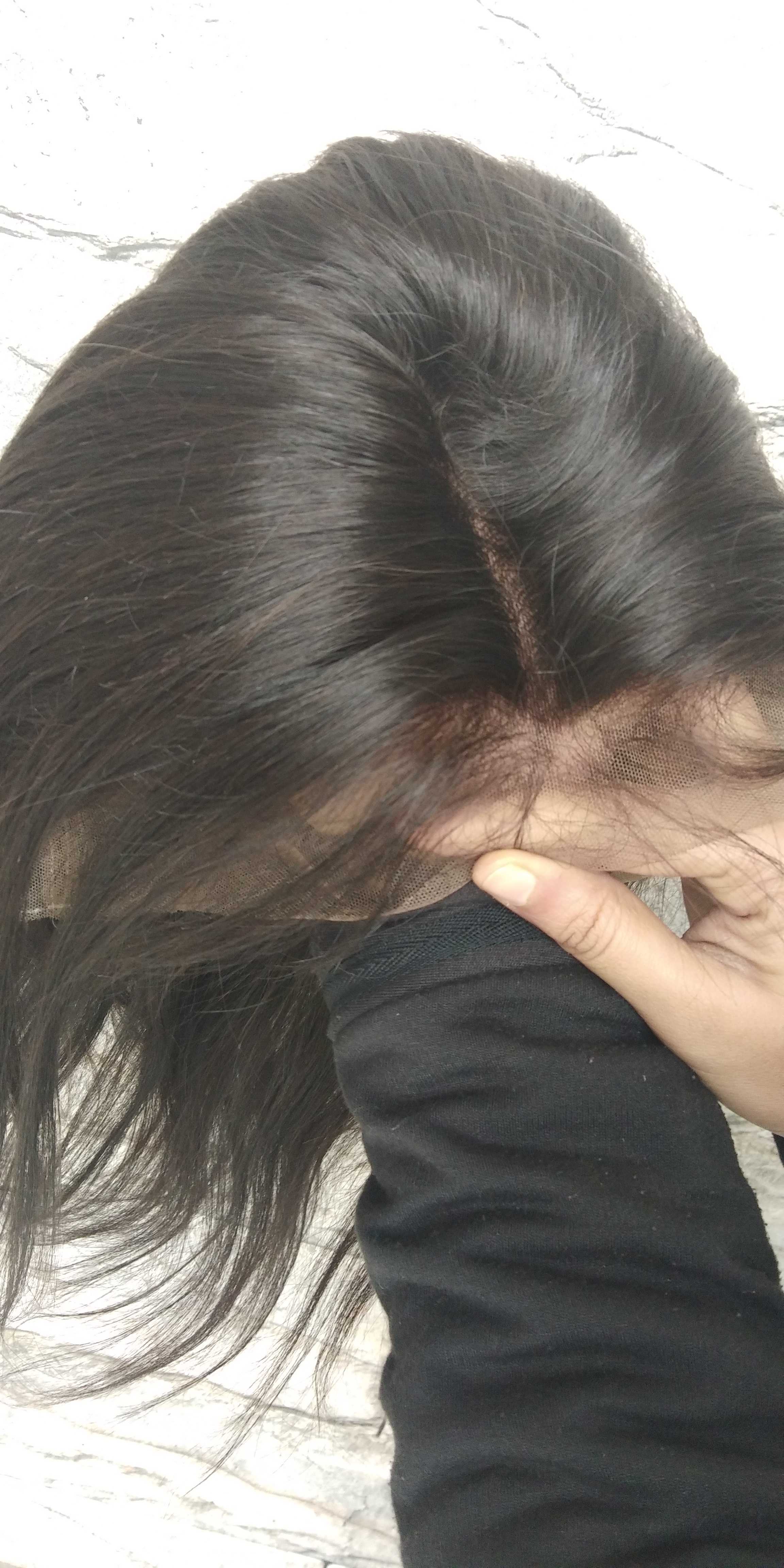 Natural Straight Full Lace Human Hair Wig Length: Available 10-26 Inch Inch (In)