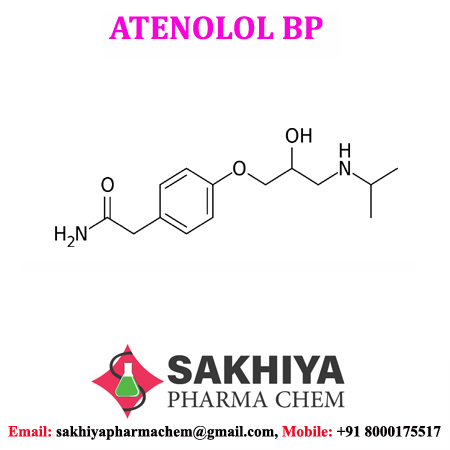 Atenolol - White Crystalline Powder, 98% To 102% Purity, Cardiovascular Agent, Beta Blocker For High Blood Pressure And Chest Pain