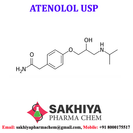 Atenolol - White Crystalline Powder, 98% To 102% Purity, Cardiovascular Agent, Beta Blocker For High Blood Pressure And Chest Pain
