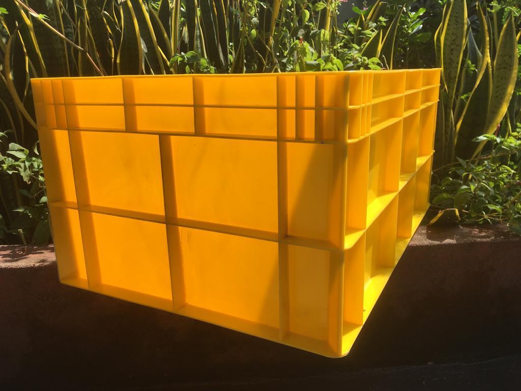 Jumbo Crate - Virgin Plastic, 650x450x315mm, 50kg Capacity | Durable, Easy To Operate, Stackable, Available In Blue, Red, Yellow, Brown, Light Blue