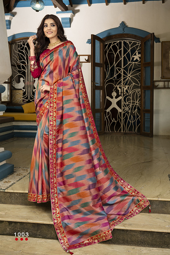 Digital Printed Saree - Art Silk, Multi-Color Printed Design | Ideal for Party Wear, Elegant Other Indian Style
