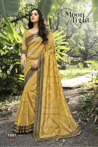 Digital Printed Saree - Art Silk Material, Party Wear Style | Printed Pattern with Lace Closure