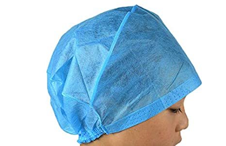 Surgeon Cap - Non Woven Material, Disposable Design , Comfortable Fit For Hair Coloring Tasks In Home, Offices, Hospitals And Beauty Salons