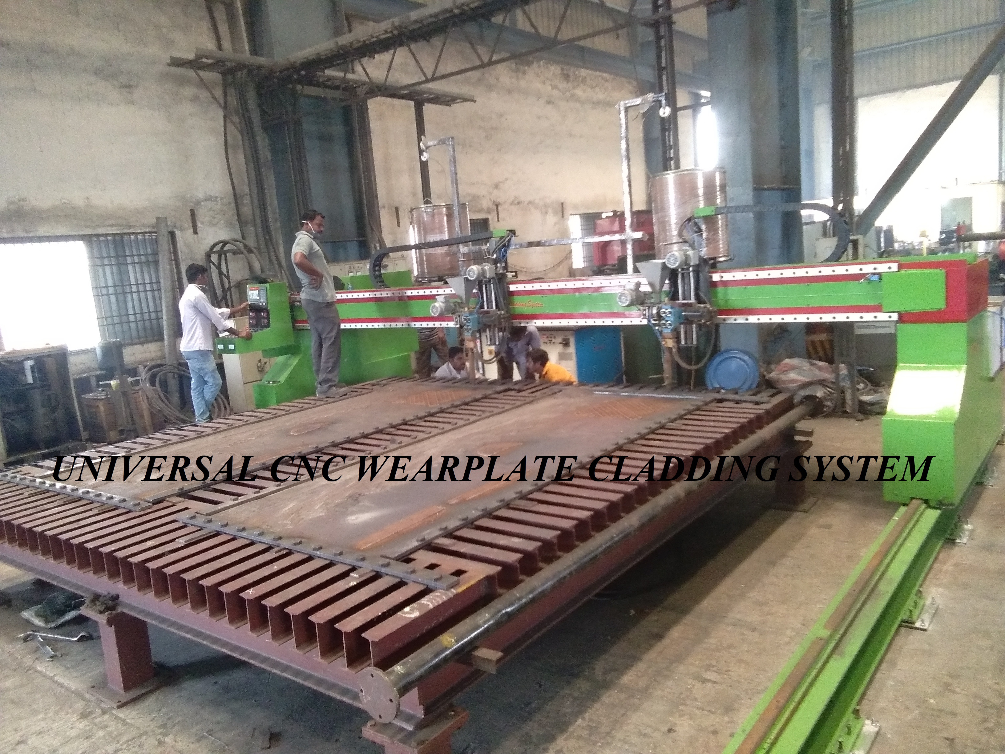 Four Torch Wearplate Welding Machine