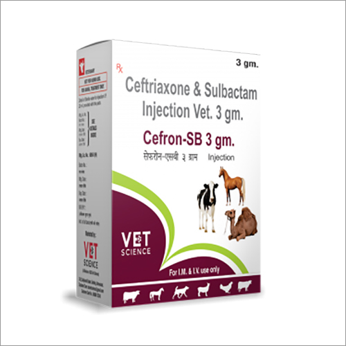 Ceftriazone and Sulbactam Veterinary Injection - Liquid Injectable, Indicated for Cattle, Goat, Horse, Sheep, and Pets, Laboratory Tested for Efficacy