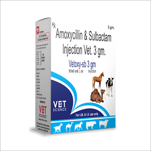 Amoxycillin and Sulbactam Veterinary Injection - Liquid Formulation | Broad Spectrum Antibiotic for Cattle, Sheep, Goats, Horses, and Pets, Targets Bacterial Infections in Respiratory and Urinary Tracts