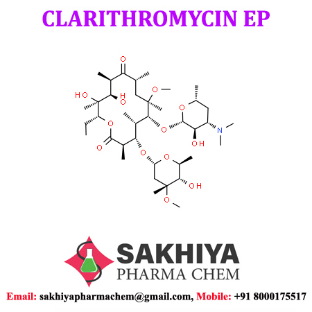 Clarithromycin - White Crystalline Powder, 98% To 102% Purity, Antibiotic For Bacterial Infections, Melting Point 61°c, Particle Size Less Than 10 Micron, Water Soluble, Sharp Smell, Bitter Taste, Shelf Life 3 Years