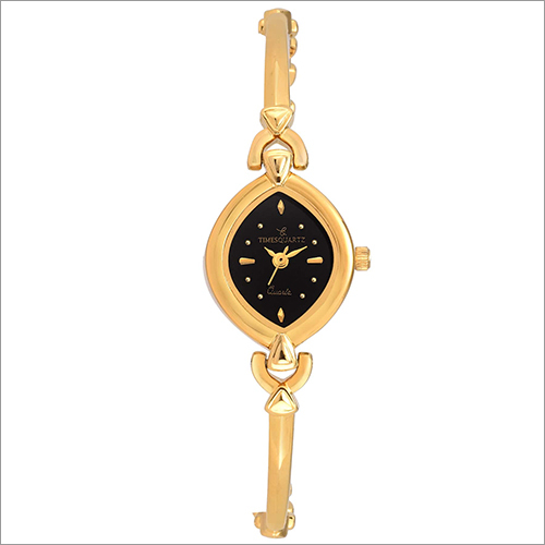 Golden Timesquartz Wrist Watch For Women