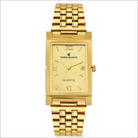 Golden Timesquartz Wrist Watch For Men