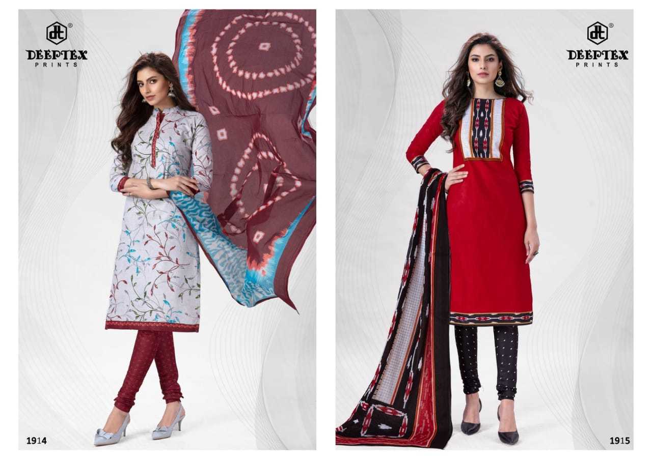 Deeptex Prints - Cotton Printed Dress Material, 2.50m Pure Cotton Top, 2.00m Pure Cotton Bottom, 2.25m Cotton Dupatta, Multi Color, Casual Ethnic Wear, All Season Washable, Dry Clean Friendly