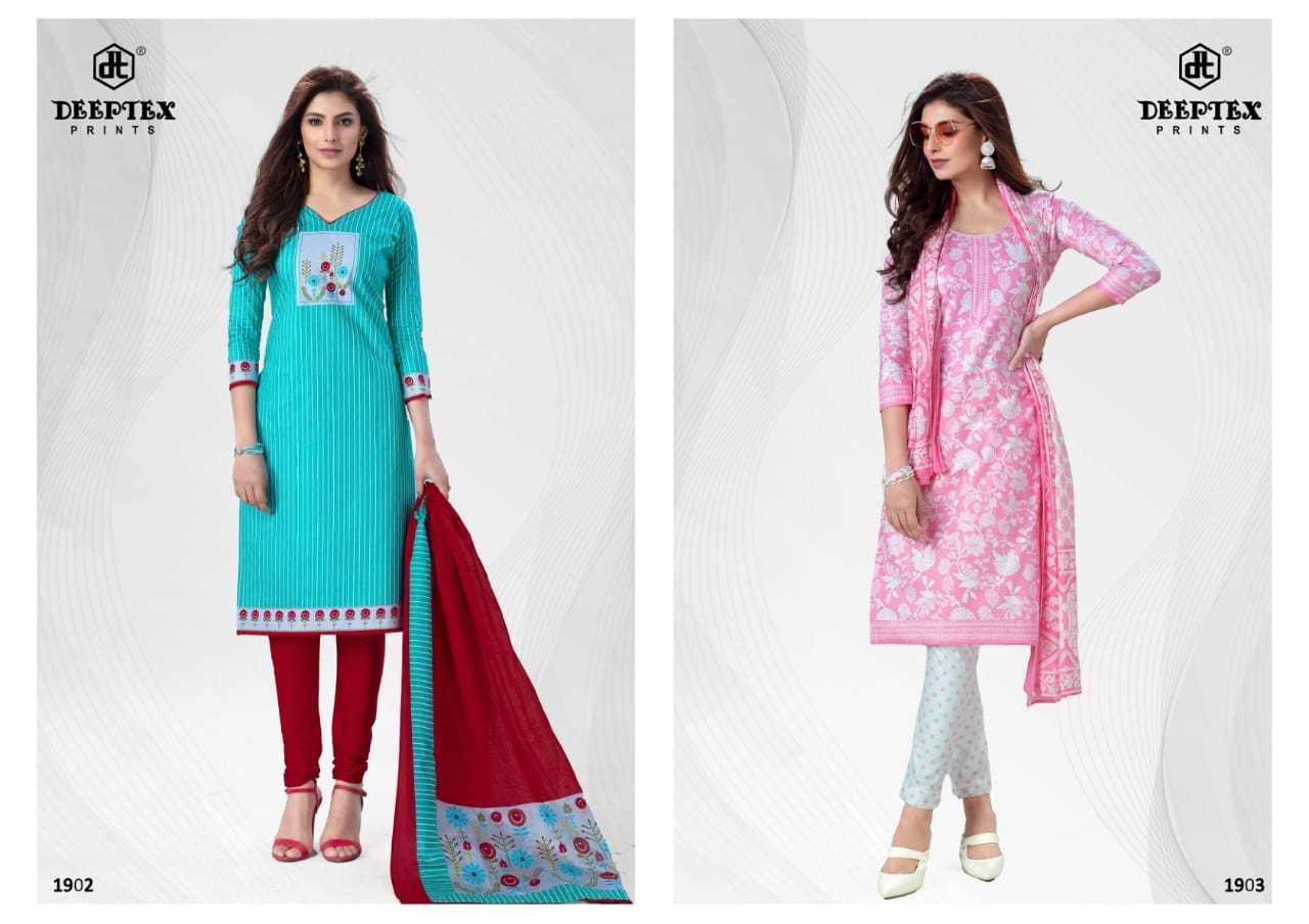 Deeptex Prints - Cotton Printed Dress Material, 2.50m Pure Cotton Top, 2.00m Pure Cotton Bottom, 2.25m Cotton Dupatta, Multi Color, Casual Ethnic Wear, All Season Washable, Dry Clean Friendly