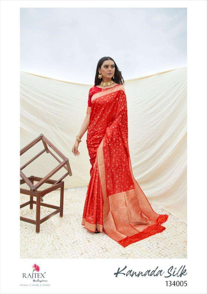 Multi Color Rajtex Kannada Silk Party Wear Printed Saree Catalog