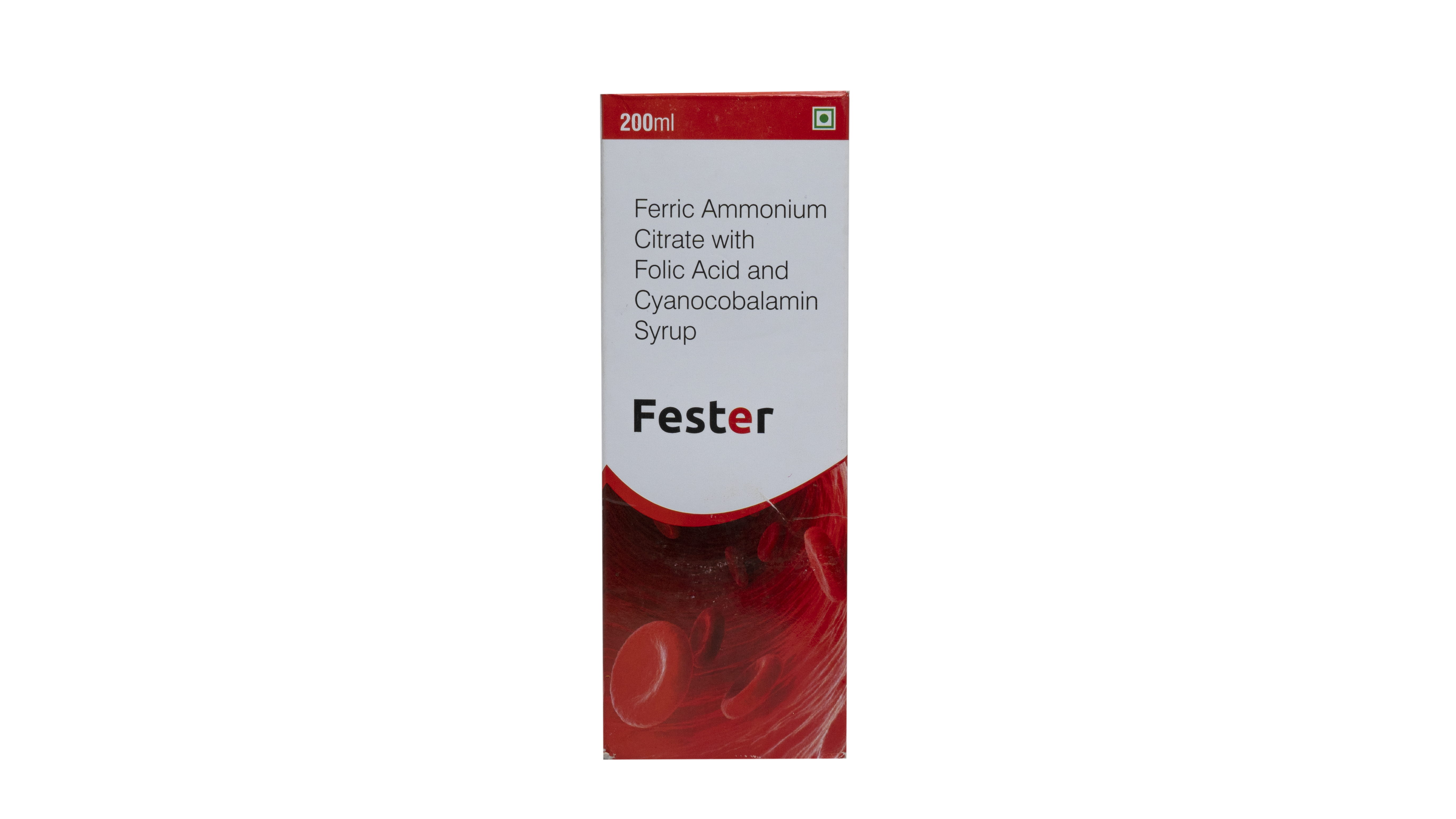 Fester Syrup Ingredients: Ferric Ammonium Citrate 200 Mg + Folic Acid 1 Mg + Cyanocobalamin 5 Mcg