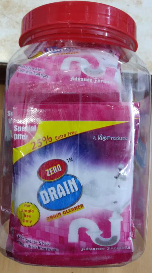 Zero Drain Cleaner Application: Household