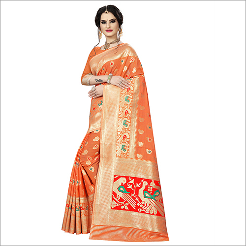 Multicolor Ladies Designer Cotton Silk Saree