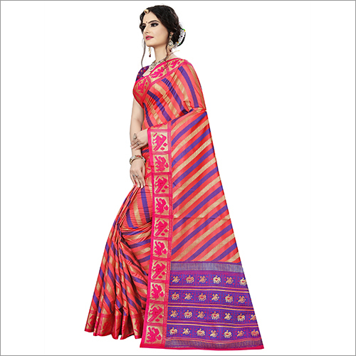 Ladies Printed Silk Saree - Luxurious Silk Fabric, Elegant Casual Style | Versatile for Rainy, Spring, Summer, and Winter Occasions