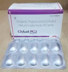 Glimepiride + Metformin + Pioglitazone - 100 Tablets per Box | Antidiabetic Combination for Enhanced Blood Sugar Control, Suitable for All Ages, Take with Food