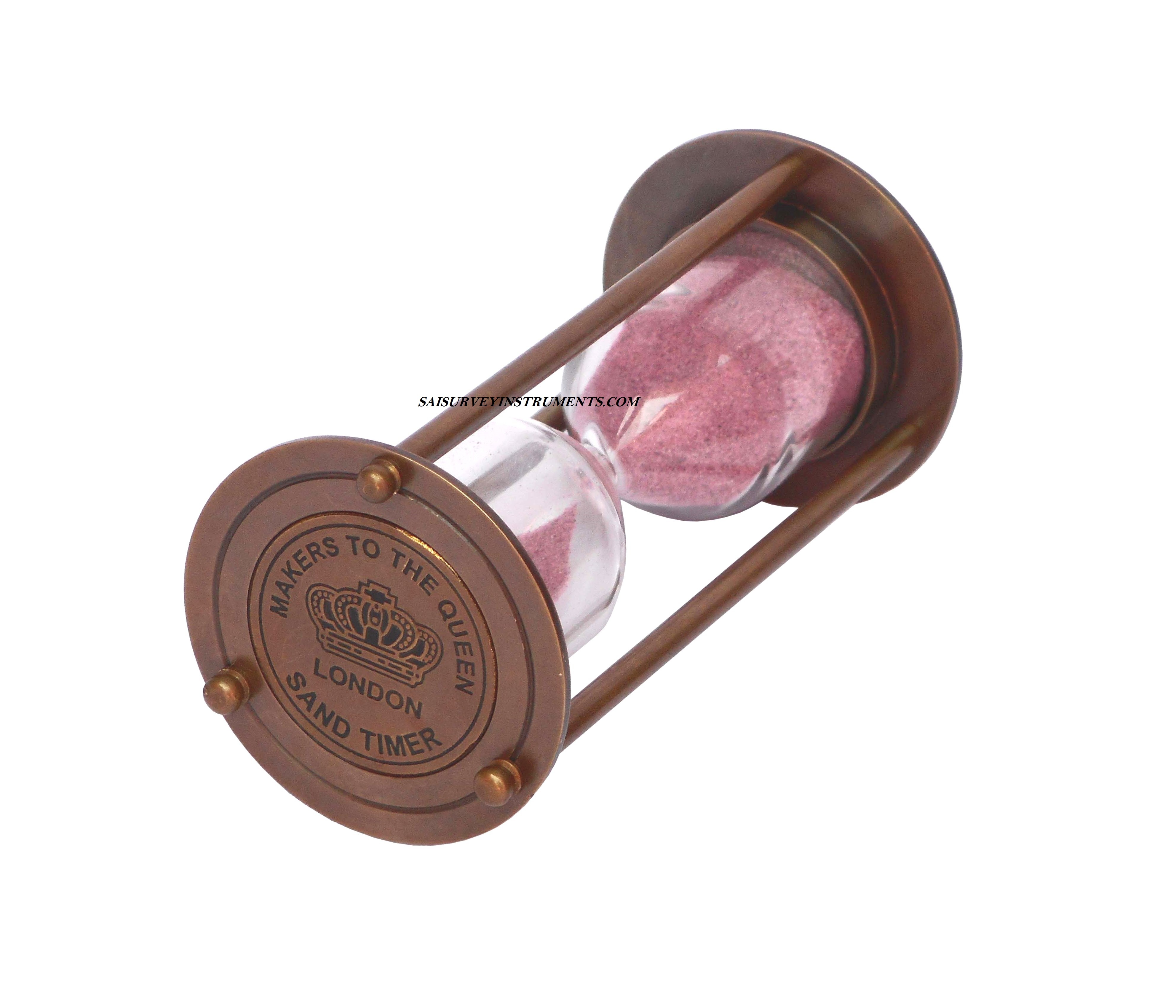Wood And Brass Brown Antique Nautical Sand Timer