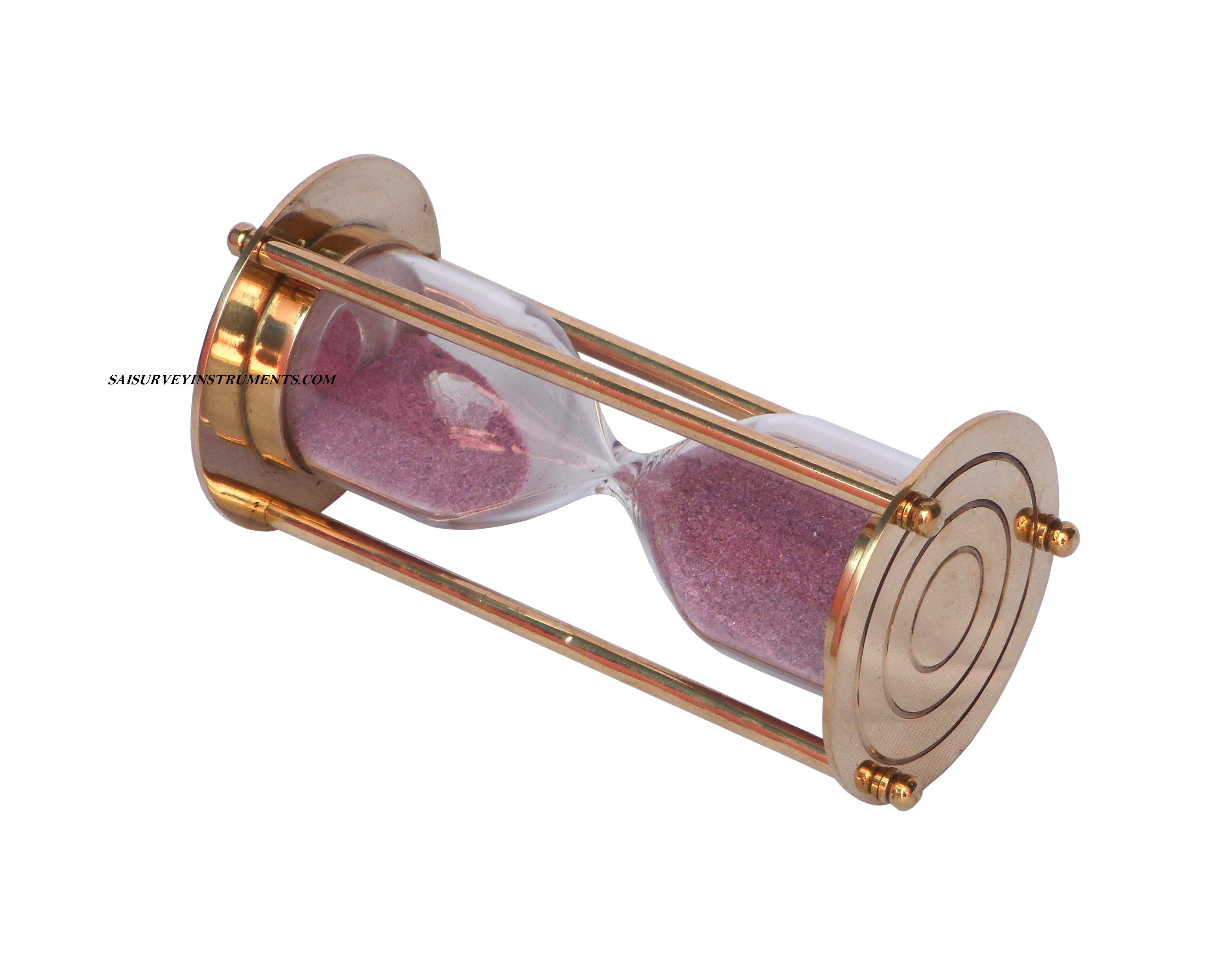 Brown Brass Sand Timer (3 Minutes)