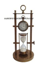 Brown 4 Inch Sand Timer With Watch