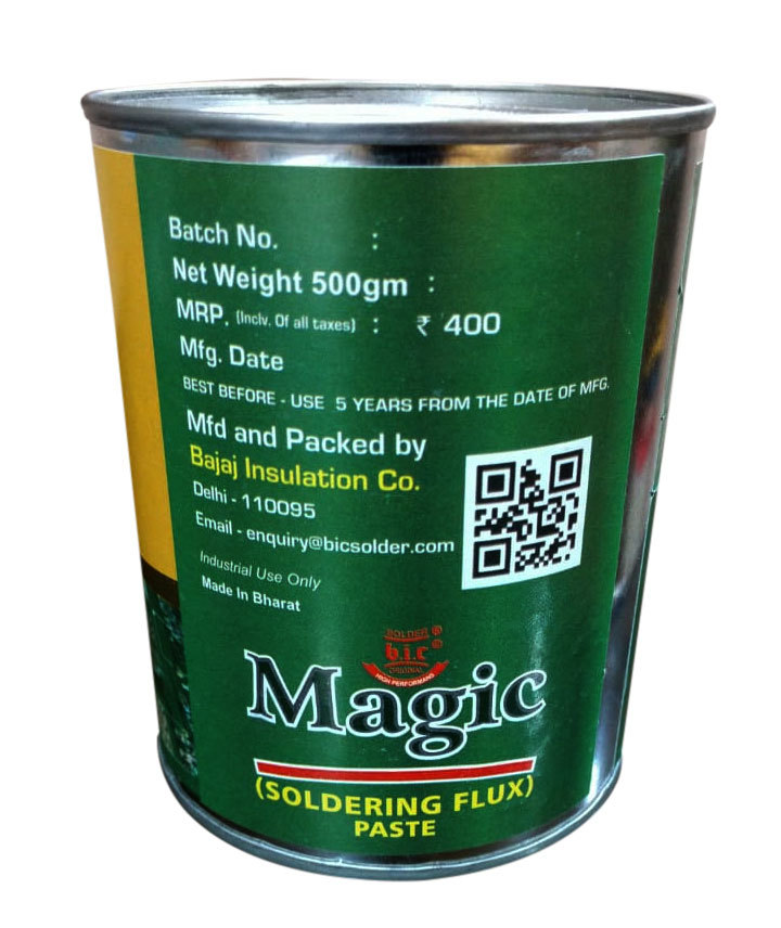 B.i.c Magic Soldering Flux Paste - Stainless Steel, 10.5x8.5 Cm , Mid Brown Color, Non-corrosive, Non-conductive, Lead-free, High Solder Flow