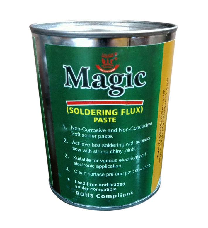B.i.c Magic Soldering Flux Paste - Stainless Steel, 10.5x8.5 Cm , Mid Brown Color, Non-corrosive, Non-conductive, Lead-free, High Solder Flow