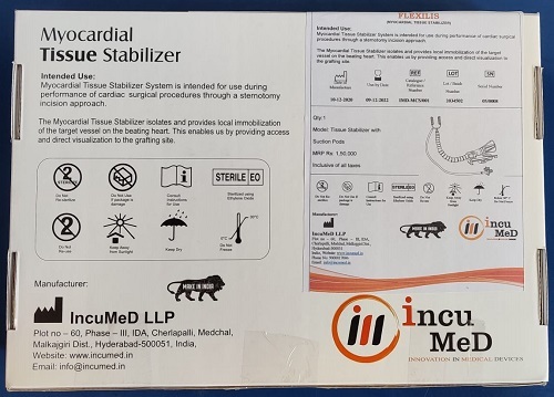 Myocardial Tissue Stabilizer - Medical Grade Polymer And Titanium, 450 Grams , Ultra Low Profiled Flexible Reach Pods For Improved Visibility And Stability