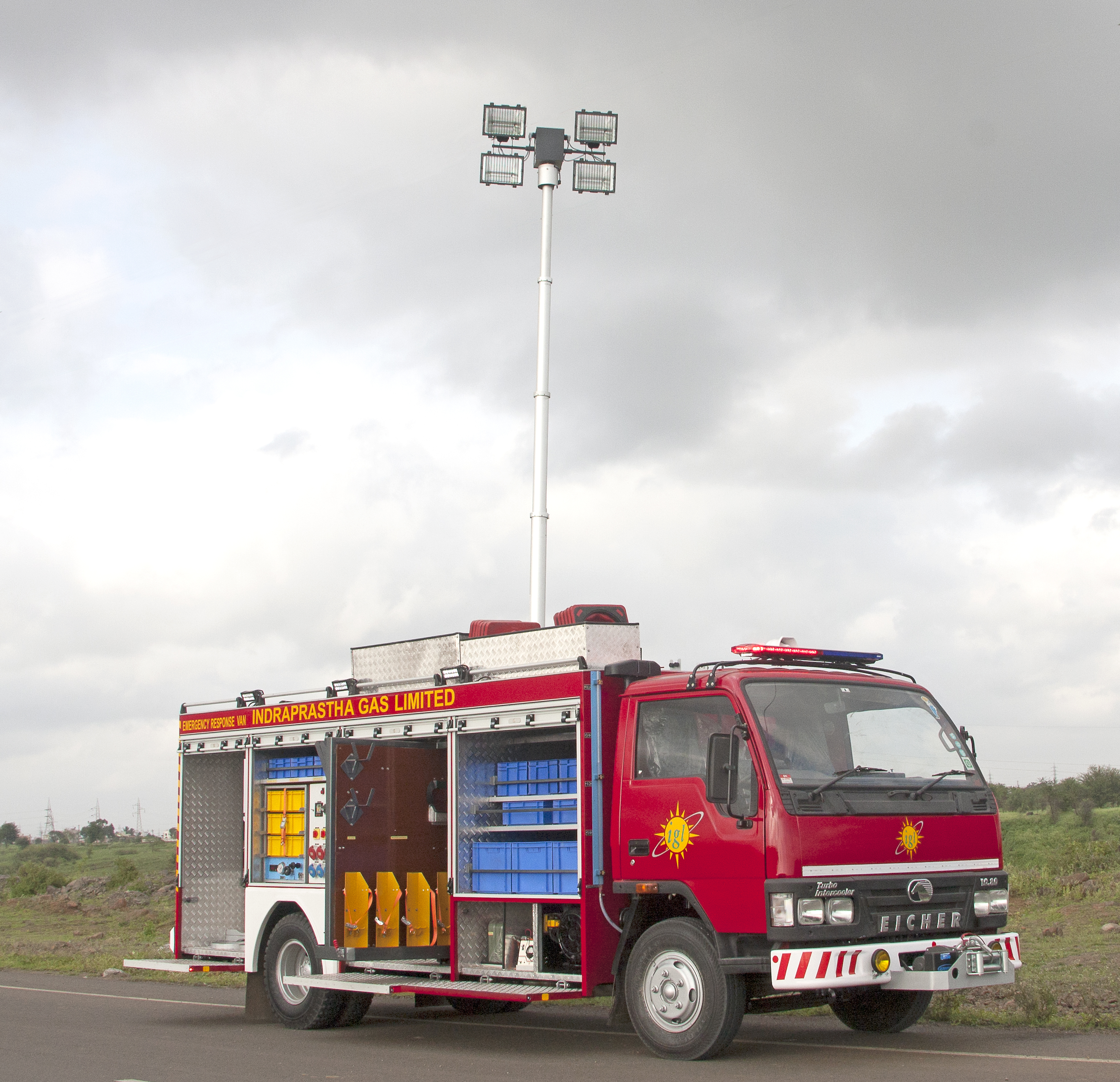 Red Emergency Response Vehicle