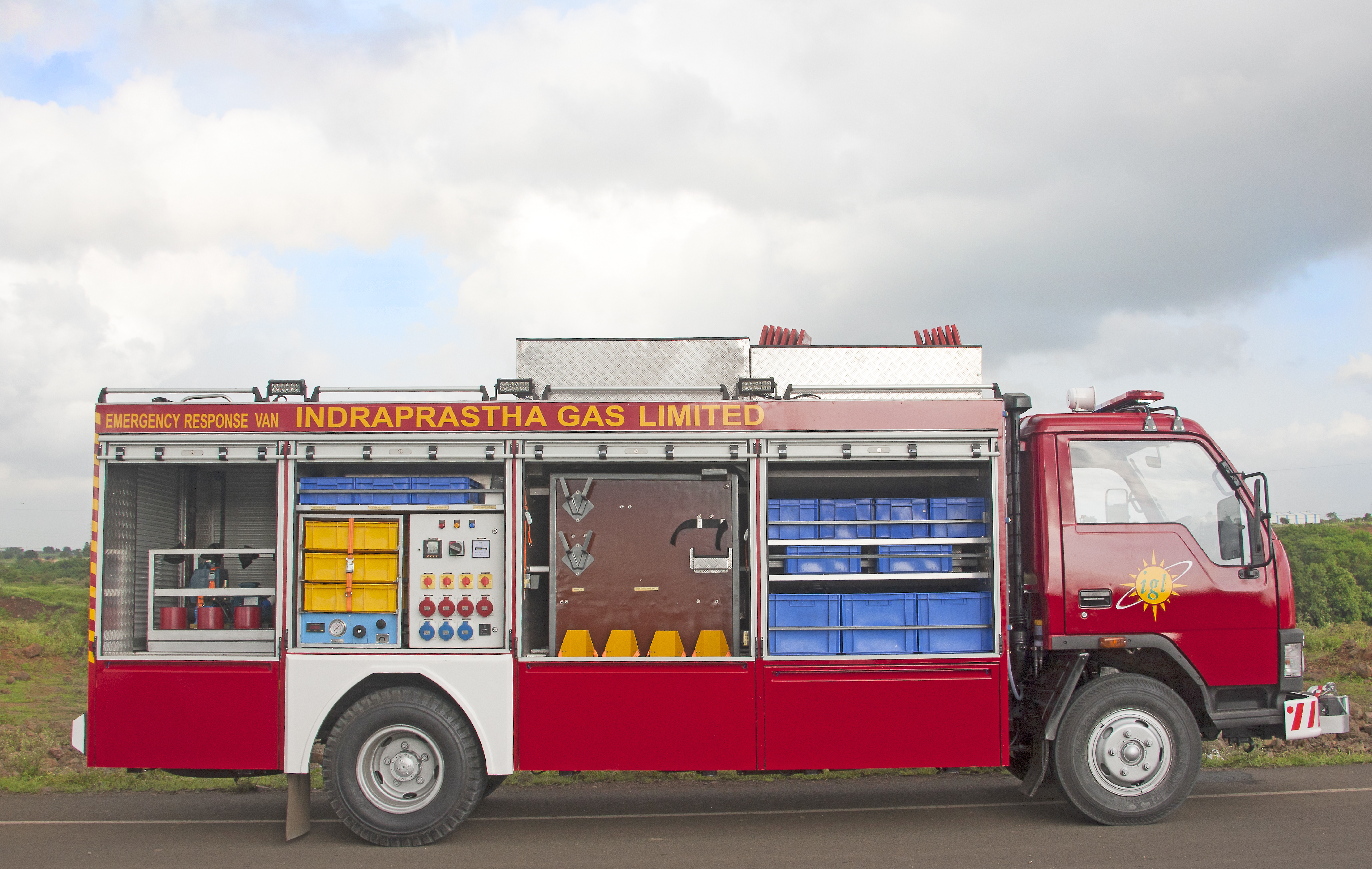 Red Emergency Response Vehicle