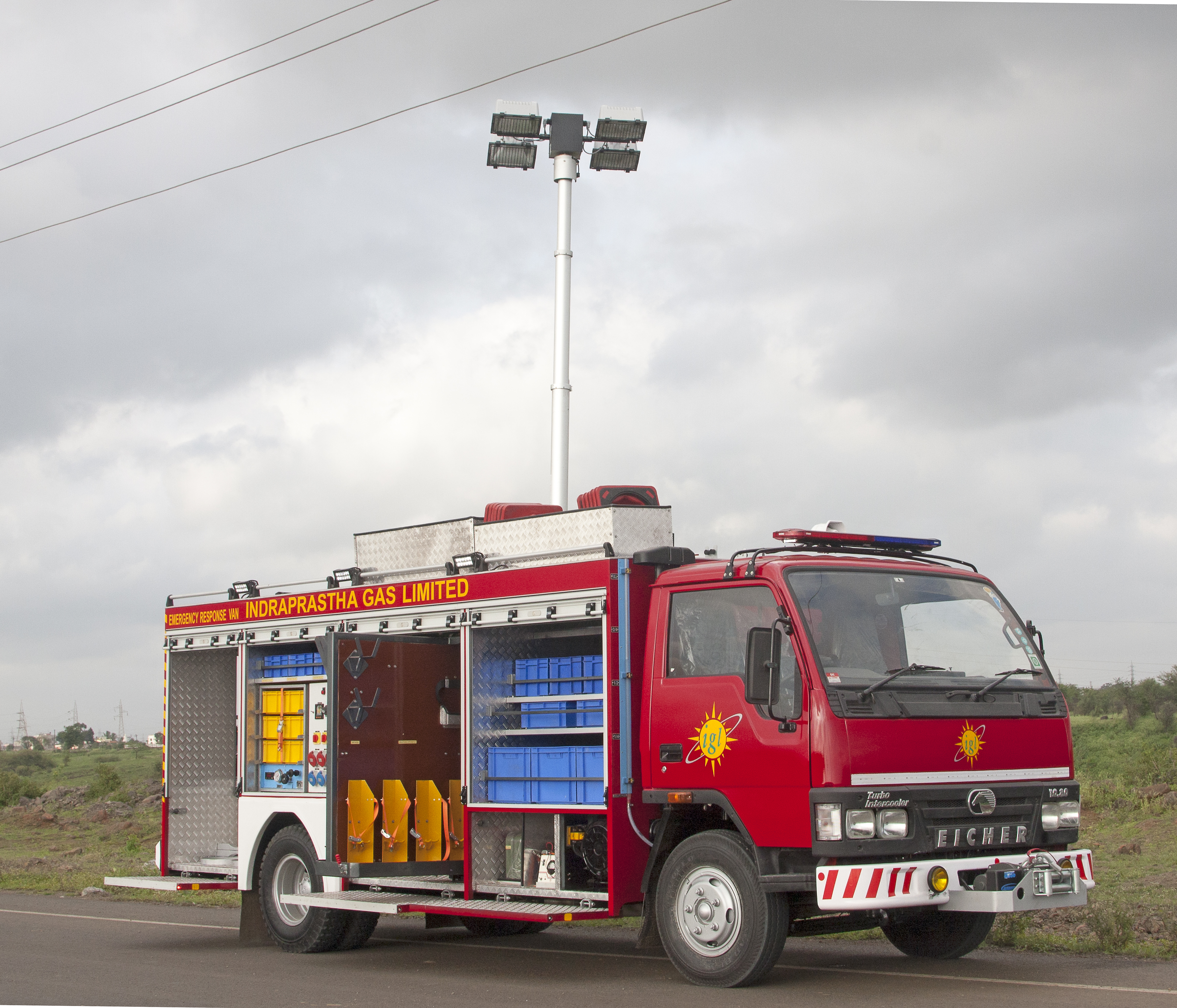 Red Emergency Response Vehicle