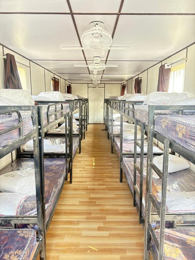 Portable Bunks House - Color: Black Paint Coated