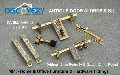 जिंक अलॉय एंटीक डोर किट और एल्ड्रोप