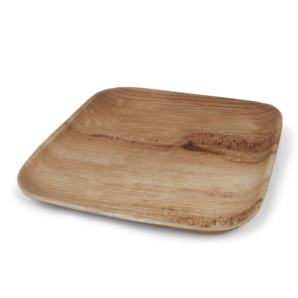 Disposable Areca Palm Leaf Plates - 8 Inch Square | 100% Natural, Export Quality, Eco Friendly, Available In Bulk