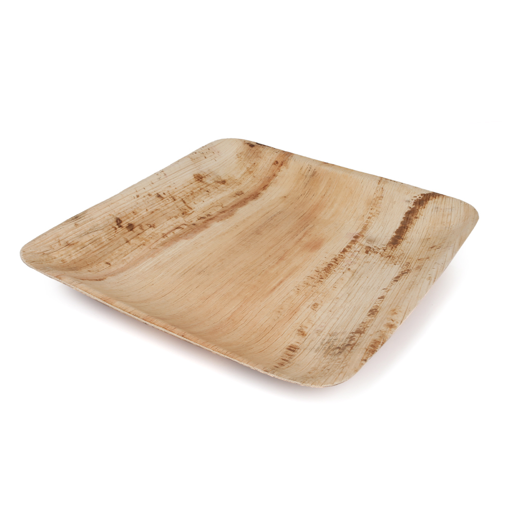 Disposable Areca Palm Leaf Plates - 10 Inch Square | 100% Natural, Export Quality, Eco Friendly, Available In Bulk