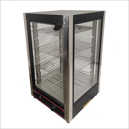 Food Display Warmer - Stainless Steel, 401x415x680 Mm | 75 Liters Capacity, Halogen Light, 600w Power, Durable And Efficient