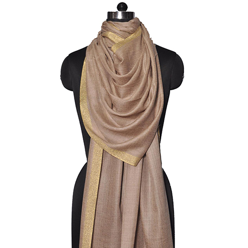 Fine Wool Zari Border Stole