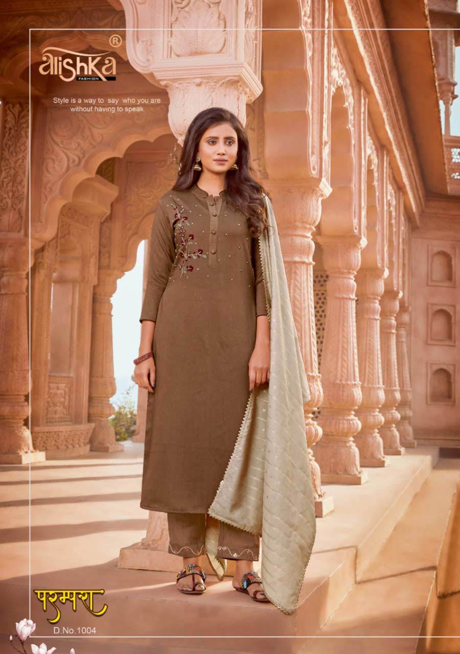 Dry Cleaning Parampara Silk With Inner & Handwork Kurtis
