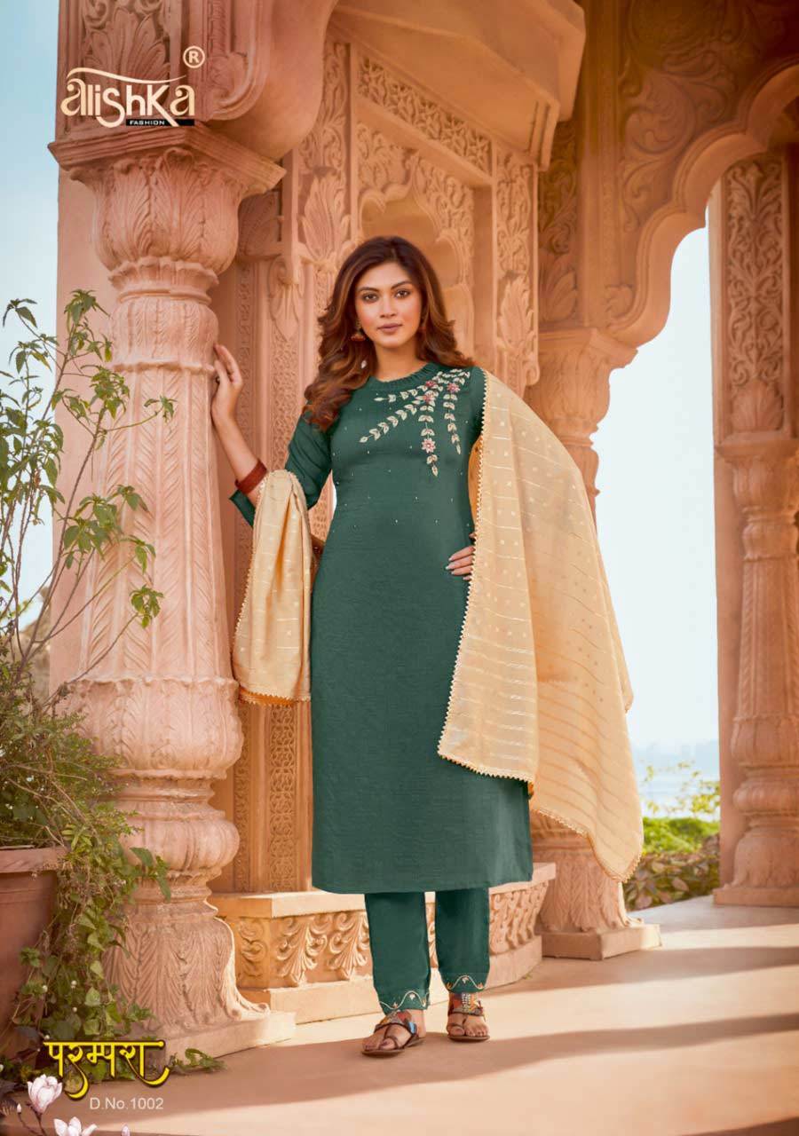 Dry Cleaning Parampara Silk With Inner & Handwork Kurtis