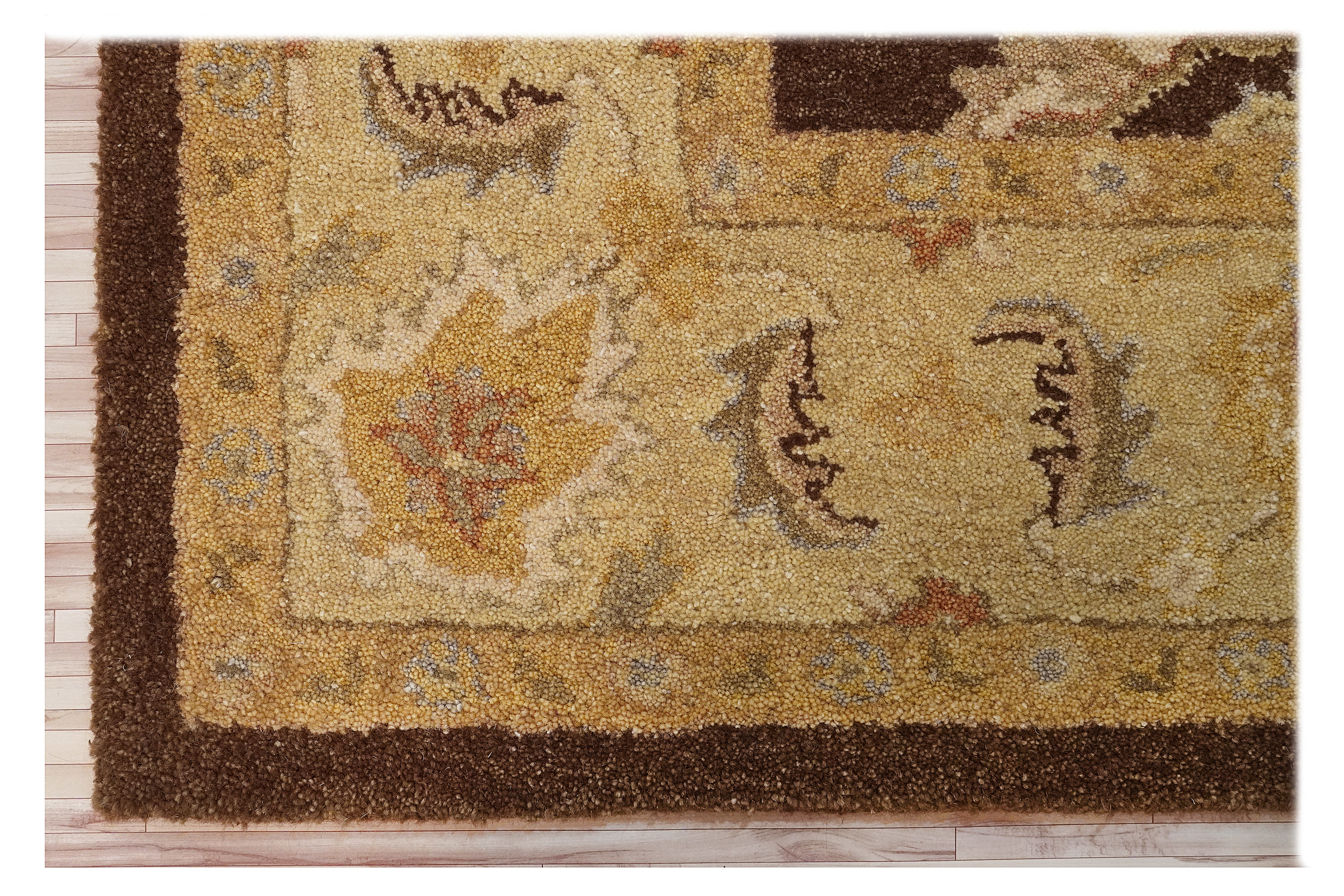 Hand Tufted Woolen Carpet - Persian Design, 12-14mm Thickness | Easy To Clean, Non-slip, Custom Sizes And Shapes