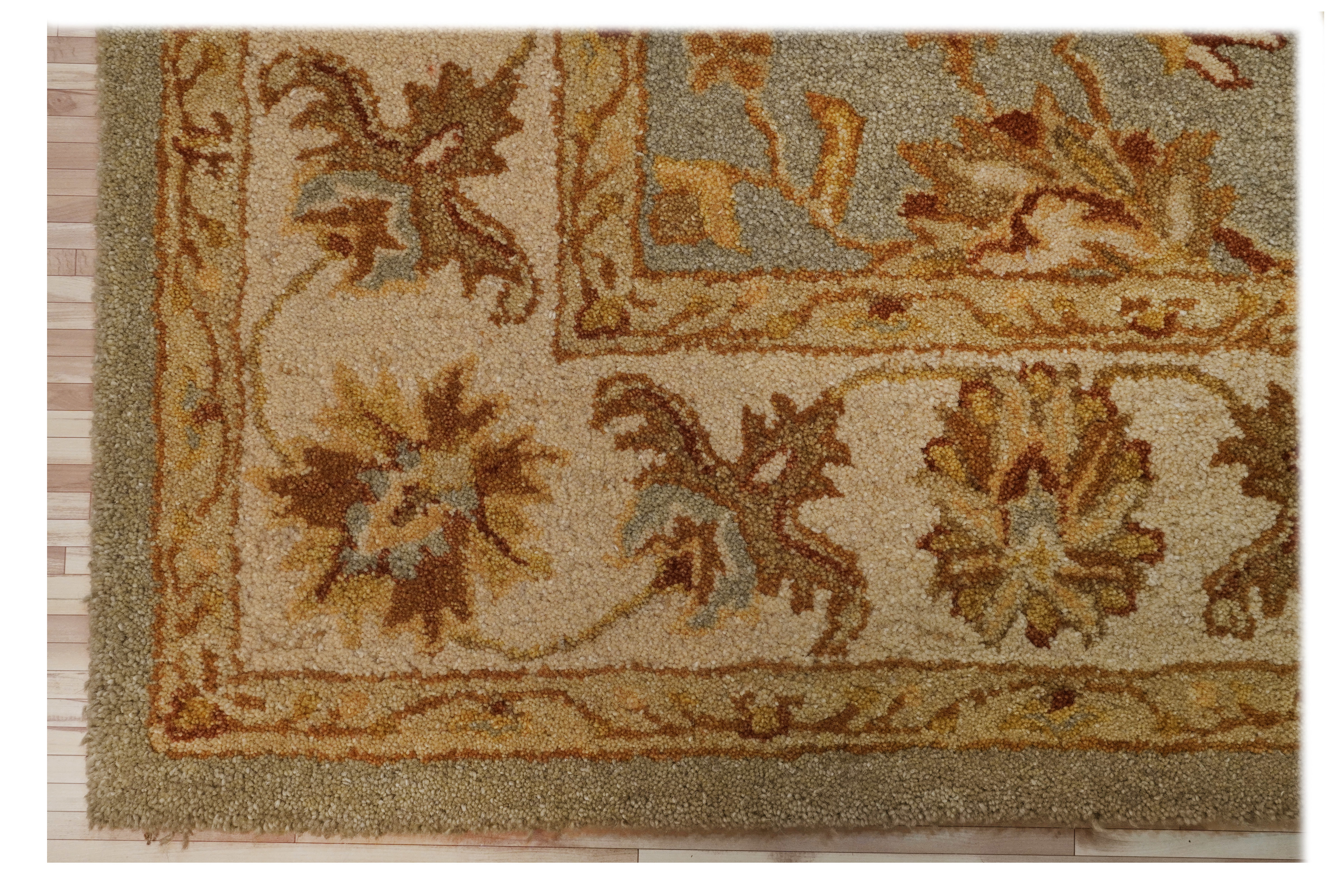 Hand Tufted Woolen Carpets - Wool 12-14 Millimeter Thickness Rectangle Shape Persian Design | Easy To Clean Non-slip Cotton Backing Customizable Sizes & Colors
