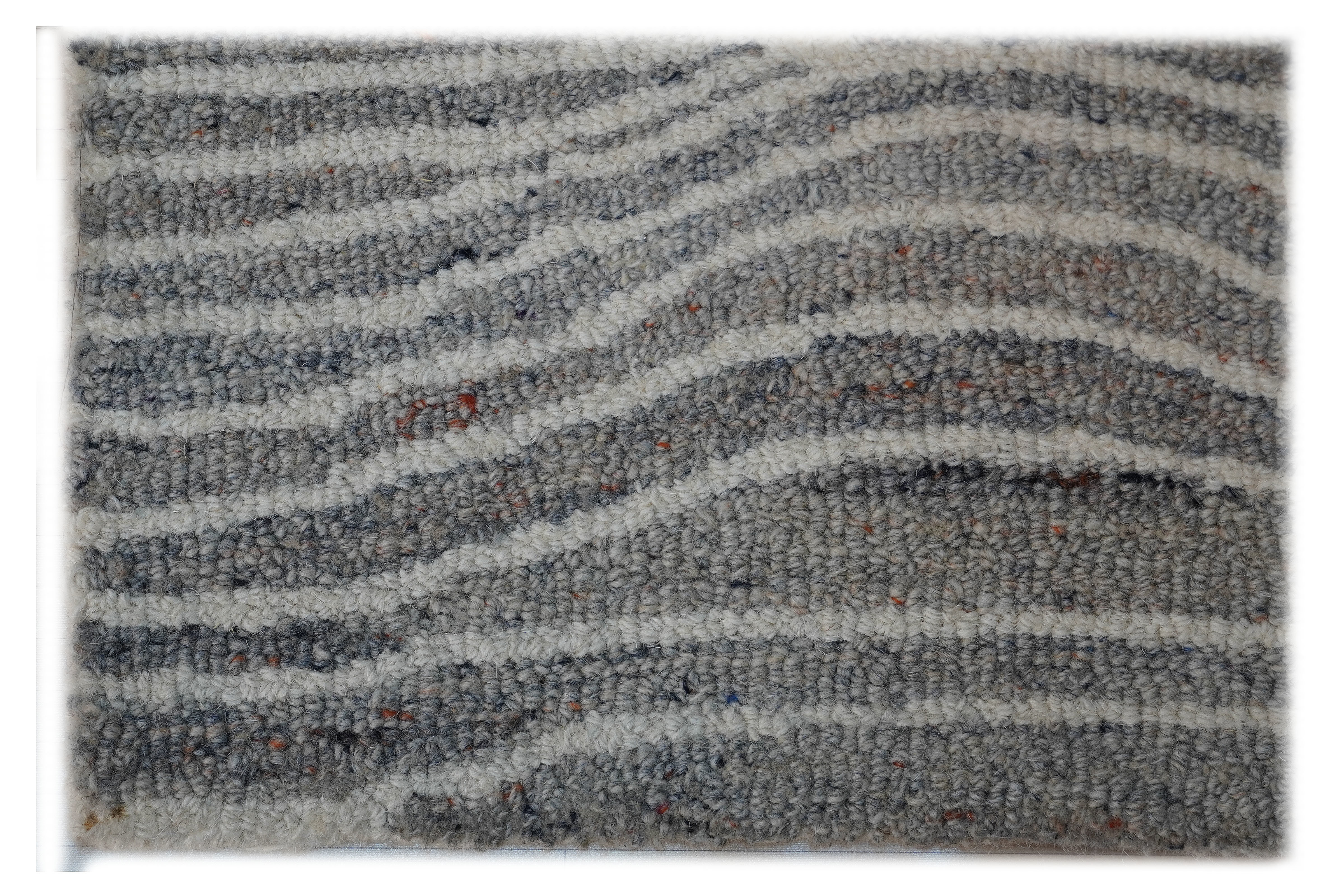 Hand Tufted Woolen Carpets - Wool, Rectangle Shape, 12-14 Mm Thickness | Easy To Clean, Non-slip, Cotton Backing, Modern Design, Loop Pile