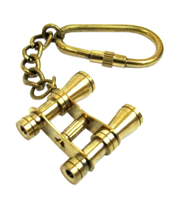 Brown Brass Key Chain Nautical Binocular