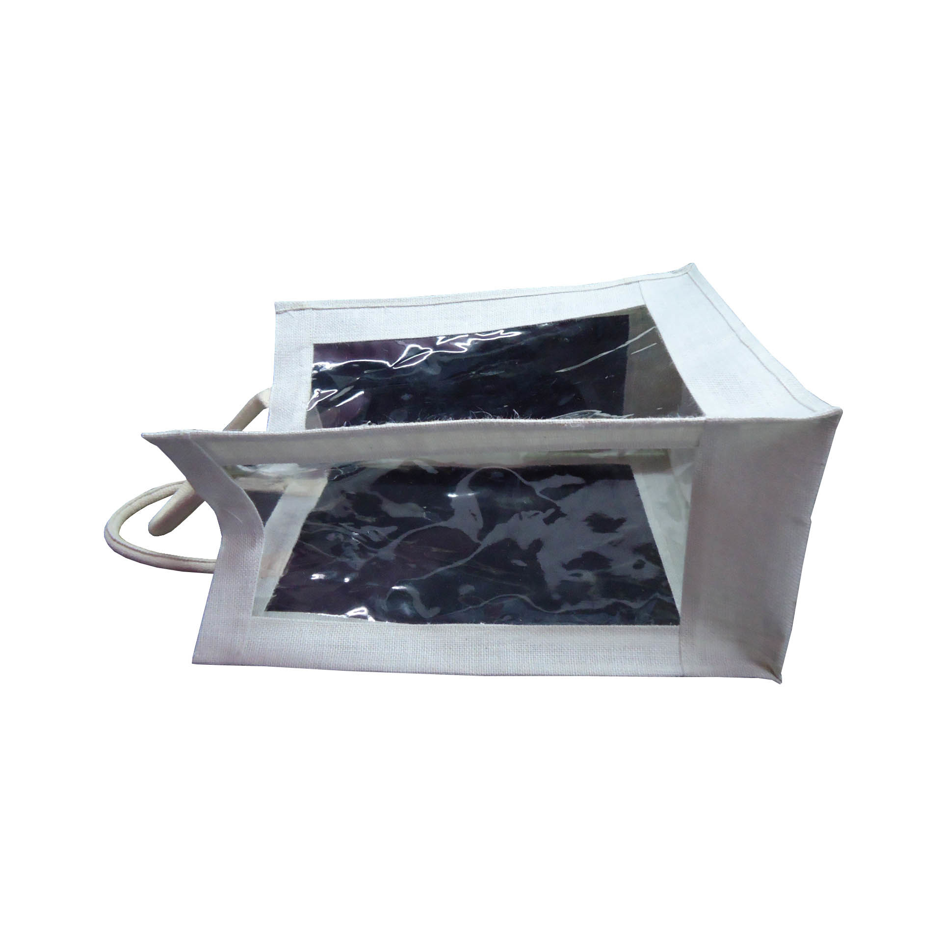 Pp Laminated Jute Tote Bag With Padded Rope Handle - Size 46 H X 38 W X 24 Cm, Customized Color & Design | Re-useable, Bio-degradable, Eco-friendly