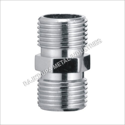 Super Duplex Steel Nipple - 1/2 Inch Size, 150 PSI Pressure Rating | Chrome Finish, NPT Thread Type, 1 Inch Length