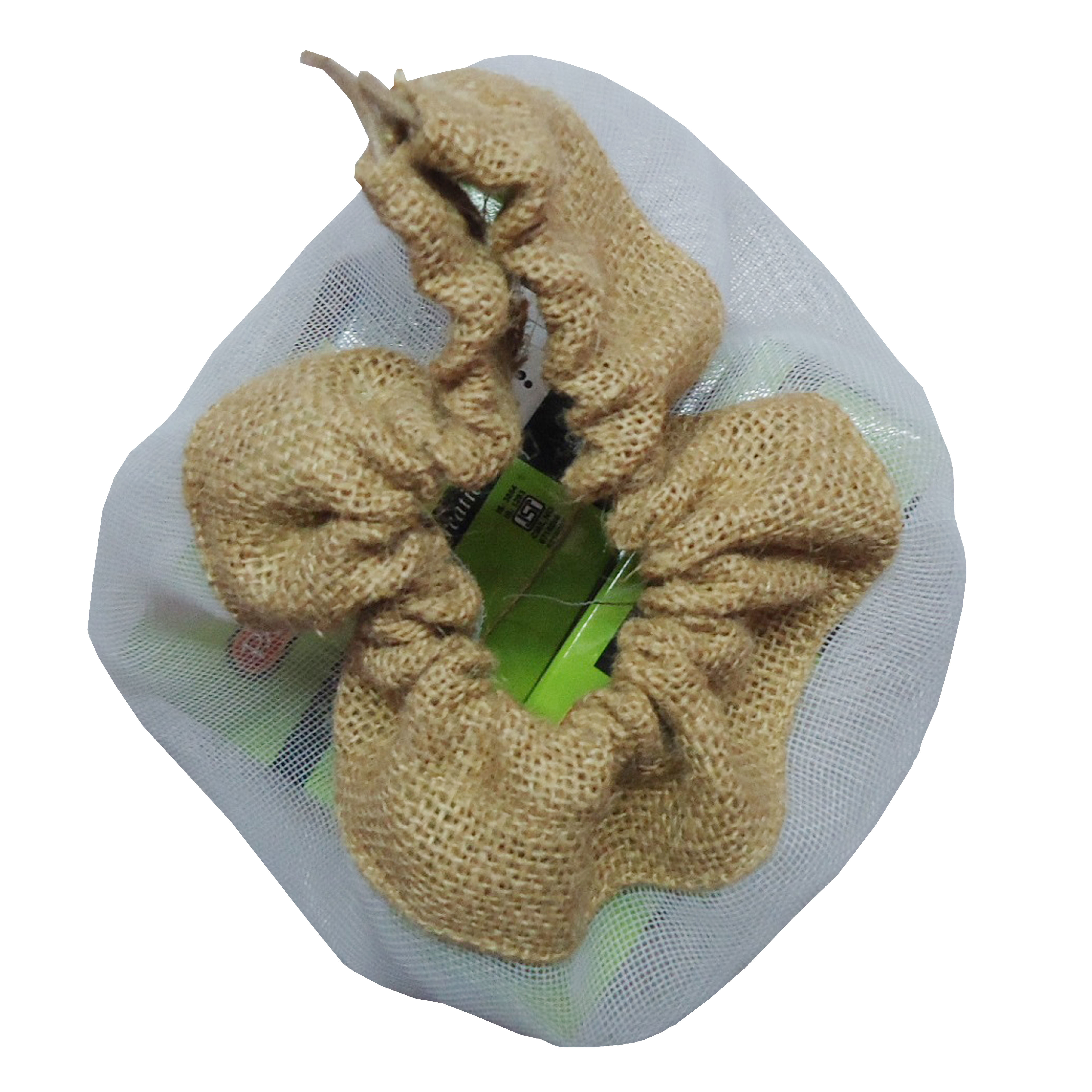 Jute Drawstring Bag With Plastic Net Window Capacity: 100 Gram Kg/day