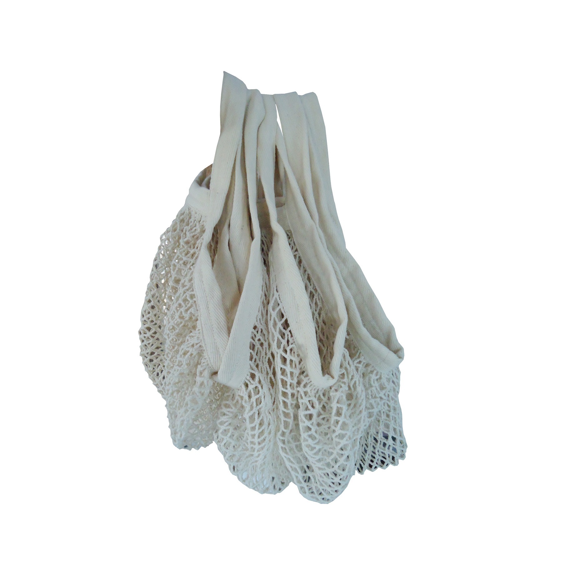 Square Texture Cotton Mesh Grocery Bag With Web Handle Capacity: 2 Kgs Kg/day